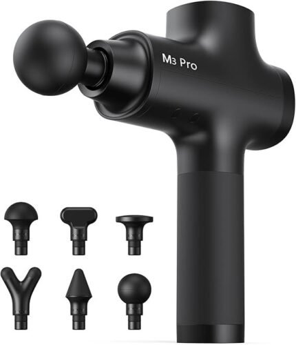 Opove M3 Pro 2 Massage Gun Deep Tissue Percussion Muscle Massager for Workout, Handheld Percussive Therapy Fascia Gun for Athletes Fast Recovery 4-8 Hours Long Battery Life, Powerful, Quiet, Black