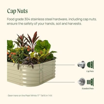 Garden 51-cu ft 66-in W x 102-in L x 17-in H Olive Green Raised Garden Bed