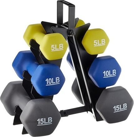 Amazon Basics Neoprene Dumbbell Hand Weights for Exercise and Muscle Toning